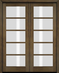 WDMA 52x96 Door (4ft4in by 8ft) Interior Swing Mahogany 5 Lite TDL Exterior or Double Door 3