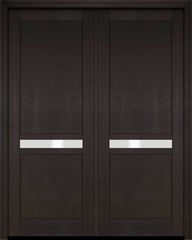 WDMA 52x96 Door (4ft4in by 8ft) Interior Barn Mahogany 121 Windermere Shaker Exterior or Double Door 3