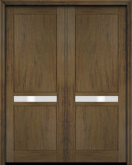 WDMA 52x96 Door (4ft4in by 8ft) Interior Barn Mahogany 121 Windermere Shaker Exterior or Double Door 4