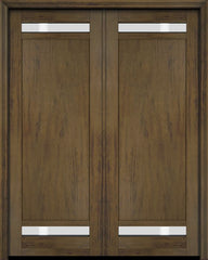 WDMA 52x96 Door (4ft4in by 8ft) Interior Swing Mahogany 112 Windermere Shaker Exterior or Double Door 4