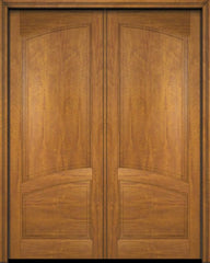 WDMA 52x96 Door (4ft4in by 8ft) Interior Swing Mahogany 2/3 Arch Raised Panel Solid Exterior or Double Door 1
