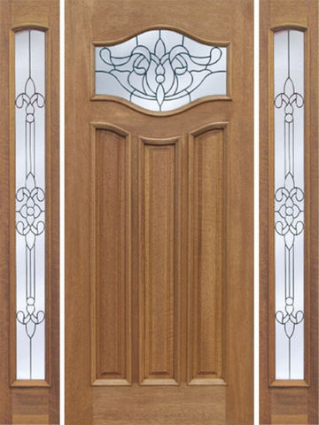 WDMA 54x80 Door (4ft6in by 6ft8in) Exterior Mahogany Wisteria Single Door/2side w/ U Glass 1