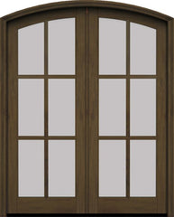 WDMA 60x78 Door (5ft by 6ft6in) Exterior Swing Mahogany Arch 6 Lite Arch Top Double Entry Door 3