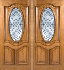 WDMA 60x80 Door (5ft by 6ft8in) Exterior Mahogany La Jolla Double Door w/ EE Glass 1