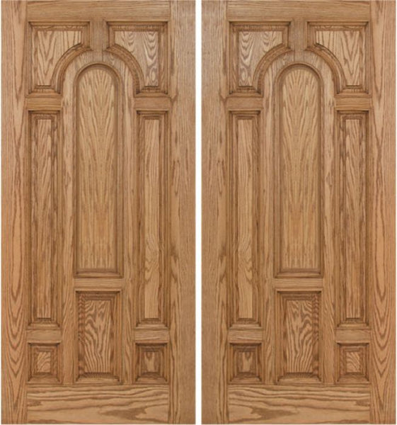 WDMA 60x80 Door (5ft by 6ft8in) Exterior Oak Carrick Double Door - 6ft8in Tall 1