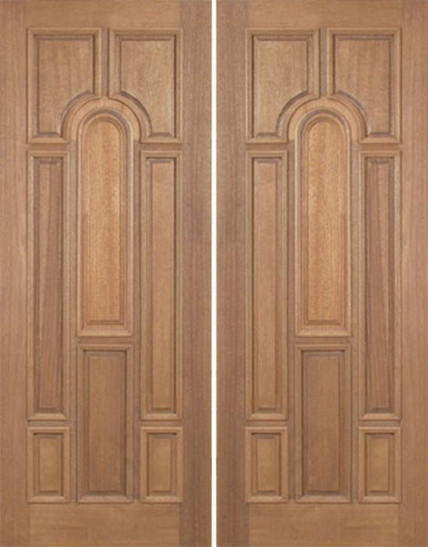 WDMA 60x96 Door (5ft by 8ft) Exterior Mahogany Revis Double Door Plain Panel - 8ft Tall 1