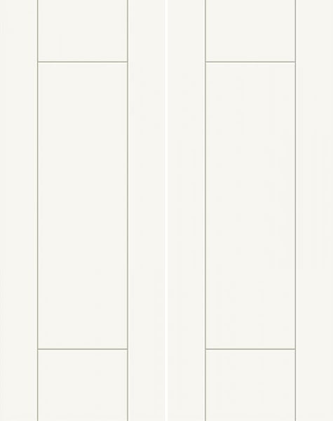 WDMA 64x80 Door (5ft4in by 6ft8in) Interior Swing Hardboard 80in Avalon Solid Core HD Fiber Double Door|1-3/4in Thick 1