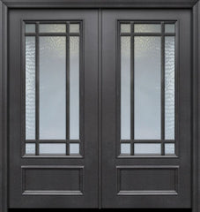 WDMA 64x80 Door (5ft4in by 6ft8in) Exterior 80in ThermaPlus Steel 9 Lite SDL 3/4 Lite Double Door 1