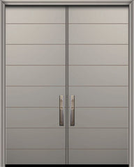 WDMA 64x96 Door (5ft4in by 8ft) Exterior Smooth 96in Double Westwood Solid Contemporary Door 1