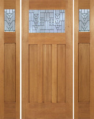 WDMA 66x80 Door (5ft6in by 6ft8in) Exterior Mahogany Biltmore Single Door/2side w/ A Glass 1