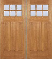 WDMA 72x84 Door (6ft by 7ft) Exterior Mahogany Randall Double Door w/ DB Glass 1