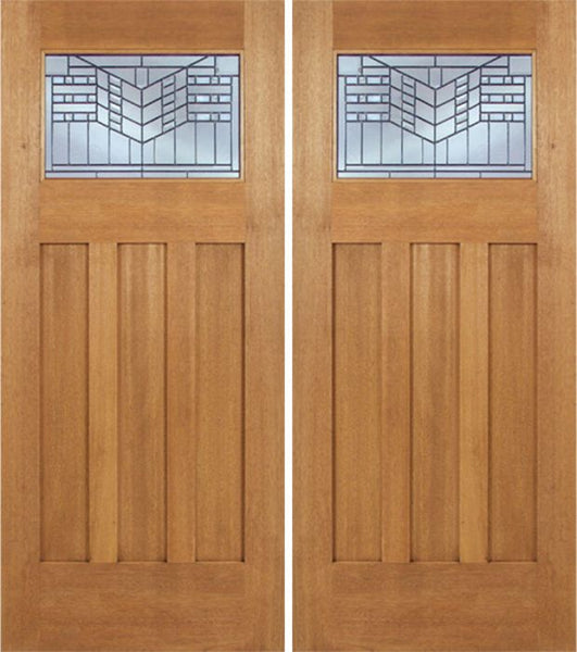 WDMA 72x84 Door (6ft by 7ft) Exterior Mahogany Biltmore Double Door w/ E Glass 1