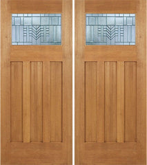 WDMA 72x84 Door (6ft by 7ft) Exterior Mahogany Biltmore Double Door w/ C Glass 1