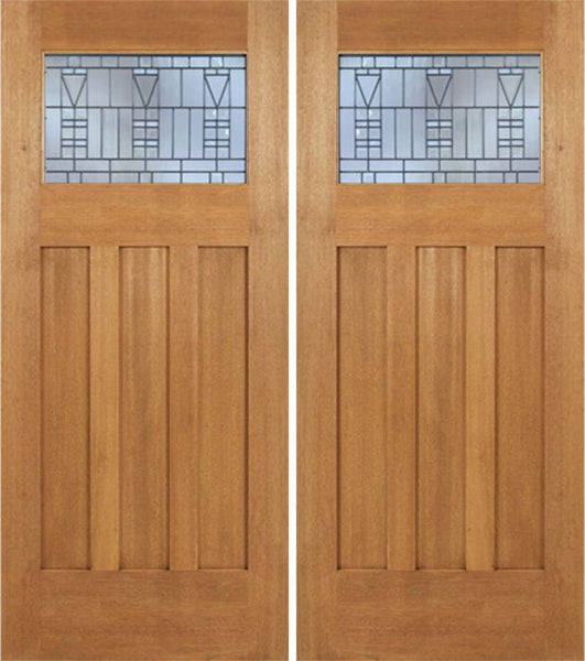 WDMA 72x84 Door (6ft by 7ft) Exterior Mahogany Biltmore Double Door w/ B Glass 1