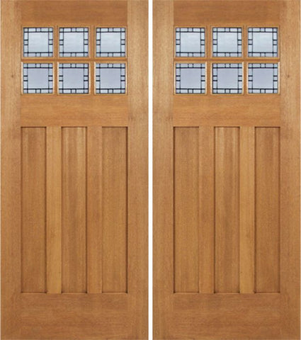 WDMA 72x84 Door (6ft by 7ft) Exterior Mahogany Randall Double Door w/ N Glass 1