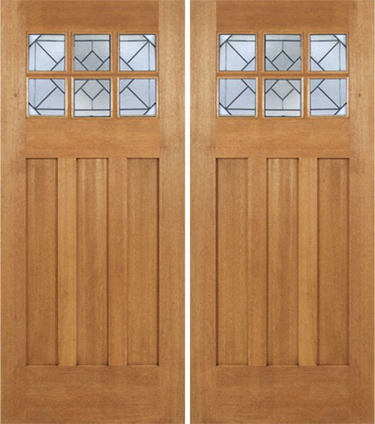 WDMA 72x84 Door (6ft by 7ft) Exterior Mahogany Randall Double Door w/ Q Glass 1
