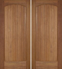 WDMA 72x96 Door (6ft by 8ft) Exterior Teak Sedona Rustic Double Door 1