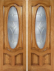WDMA 72x96 Door (6ft by 8ft) Exterior Mahogany La Jolla Double Door w/ A Glass - 8ft Tall 1