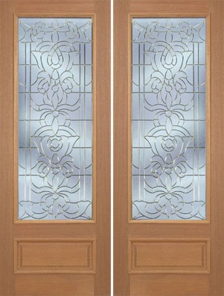 WDMA 72x96 Door (6ft by 8ft) Exterior Mahogany Edwards Double Door w/ U Glass - 8ft Tall 1