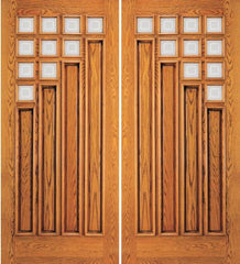 WDMA 72x96 Door (6ft by 8ft) Exterior Mahogany 9 Lite Double Door 1