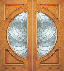 WDMA 72x96 Door (6ft by 8ft) Exterior Mahogany Modern Radius Lite Entry Double Door Decorative Glass 1
