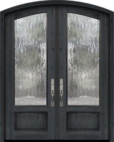 WDMA 72x96 Door (6ft by 8ft) Exterior Mahogany 36in x 96in Double Arch Top DoorCraft Door 1