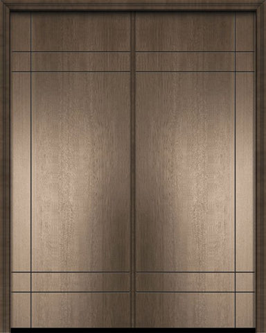 WDMA 84x96 Door (7ft by 8ft) Exterior Mahogany 42in x 96in Double Inglewood Contemporary Door 1