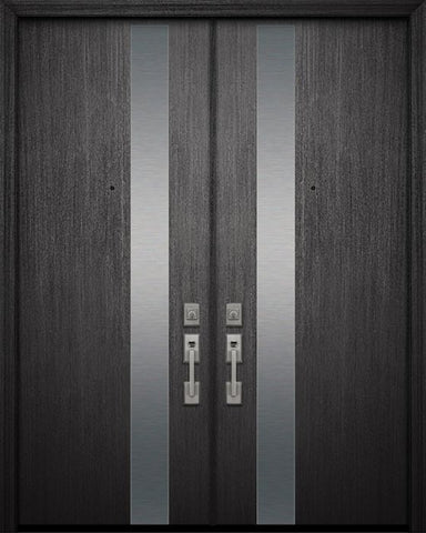 WDMA 84x96 Door (7ft by 8ft) Exterior Mahogany 42in x 96in Double Costa Mesa Steel Contemporary Door 1