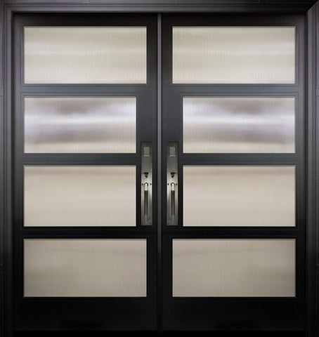 WDMA 84x96 Door (7ft by 8ft) Exterior Swing Smooth 36in x 80in Double 2 Block NP-Series Narrow Profile Door 1