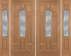 WDMA 88x80 Door (7ft4in by 6ft8in) Exterior Mahogany Revis Double Door/2side w/ C Glass - 6ft8in Tall 1