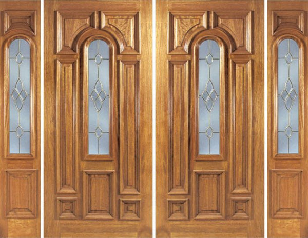 WDMA 88x80 Door (7ft4in by 6ft8in) Exterior Mahogany Ironbark Double Door/2side w/ C Glass 1