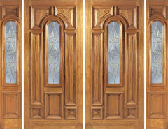 WDMA 88x80 Door (7ft4in by 6ft8in) Exterior Mahogany Ironbark Double Door/2side w/ OL Glass 1