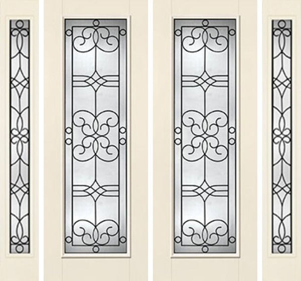 WDMA 88x96 Door (7ft4in by 8ft) Exterior Smooth Salinas 8ft Full Lite W/ Stile Lines Star Double Door 2 Sides Full Lite 1