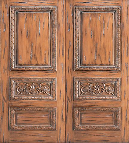 WDMA 96x120 Door (8ft by 10ft) Exterior Mahogany Tuscany Style Carved Double Door Solid  1