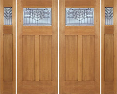 WDMA 96x80 Door (8ft by 6ft8in) Exterior Mahogany Pearce Double Door/2side w/ E Glass 1