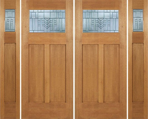 WDMA 96x80 Door (8ft by 6ft8in) Exterior Mahogany Pearce Double Door/2side w/ C Glass 1