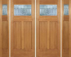 WDMA 96x80 Door (8ft by 6ft8in) Exterior Mahogany Pearce Double Door/2side w/ C Glass 1