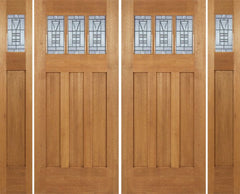 WDMA 96x84 Door (8ft by 7ft) Exterior Mahogany Barnsdale Double Door/2side w/ B Glass 1