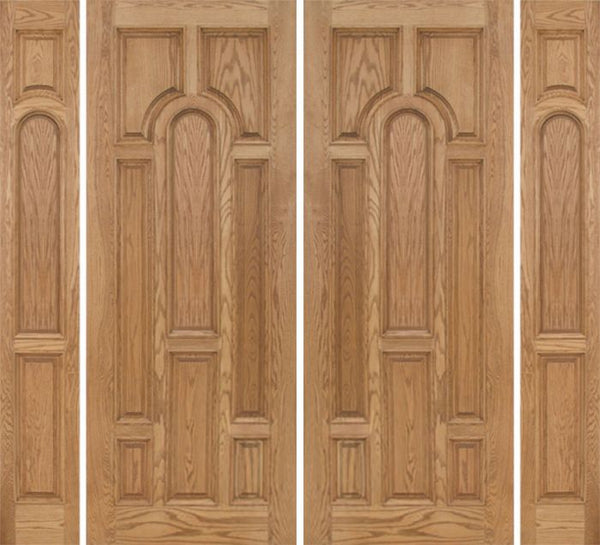 WDMA 96x96 Door (8ft by 8ft) Exterior Oak Carrick Double Door/2side - 8ft Tall 1