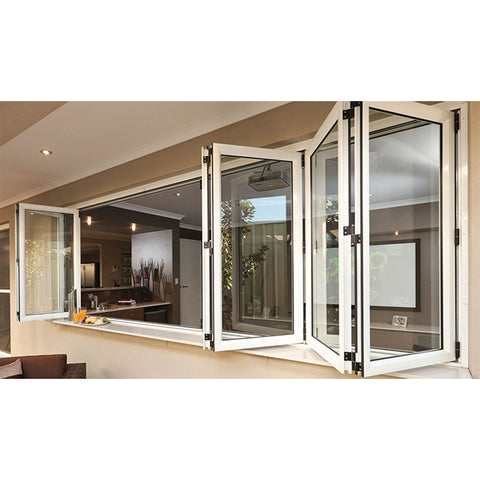 China WDMA corner butt joint window Aluminum Folding Window 